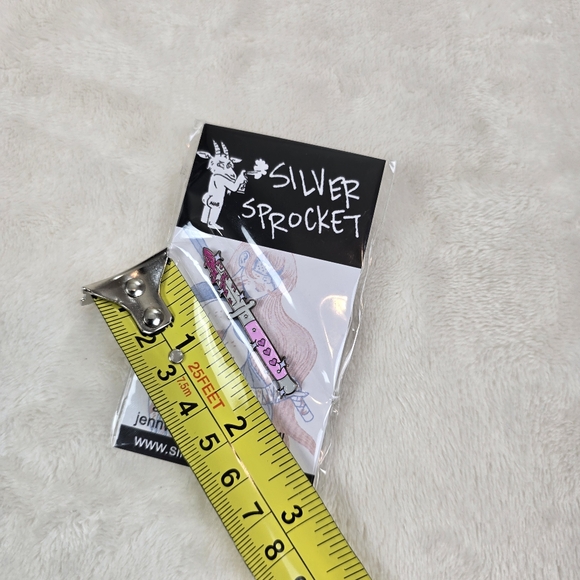 SILVER SPROCKET Enamel Pin: Heart Dagger by Jenn Woodall - Picture 3 of 3